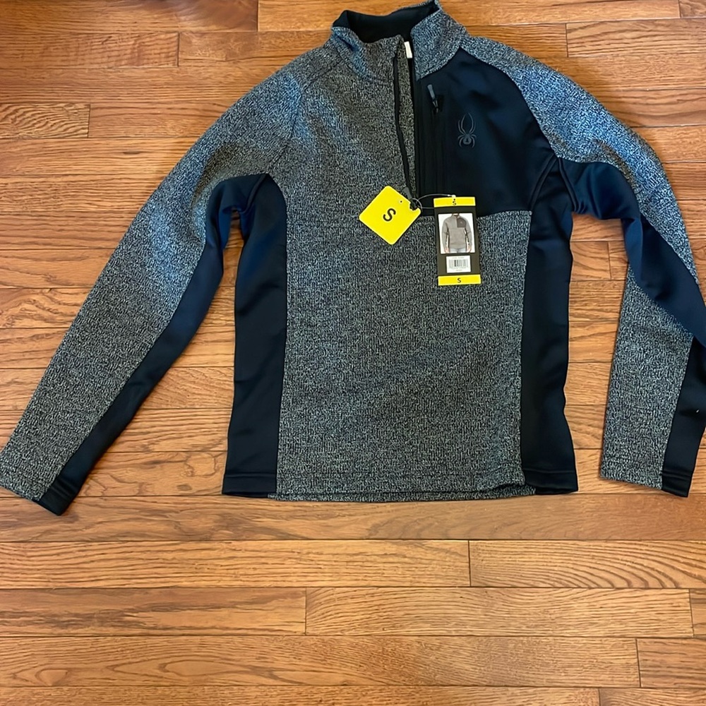 Spyder Gray sz small 1/2 zip pullover